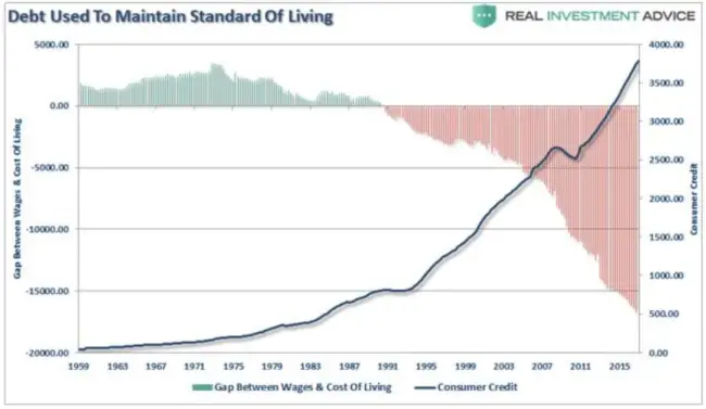 Debt Used to Maintain Standard of living